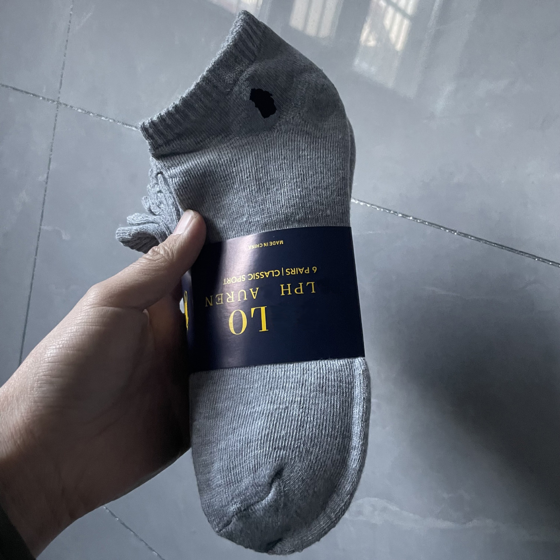 Cotton Crew Socks for Men and Women - Embroidered Sports & Casual, 6 Pairs