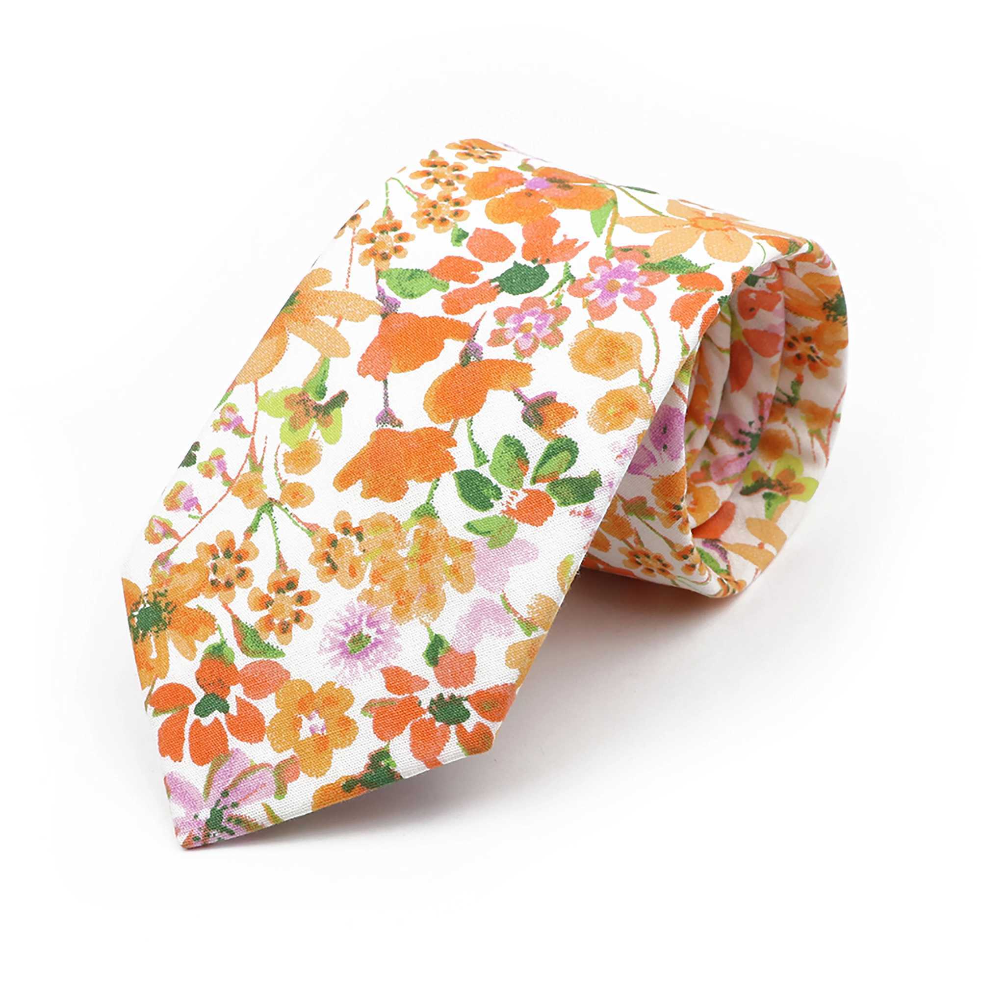 47 mens floral ties elegant and beautiful printed collar tight tie suitable for wedding parties and workplaces Y240925