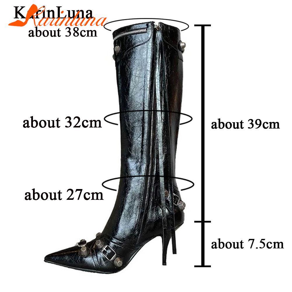 Sexy Knee 2022 Winter Boots Brand New Super High Thin Heels With Rivet Retro Fashion Cool For Women Summer Sandal