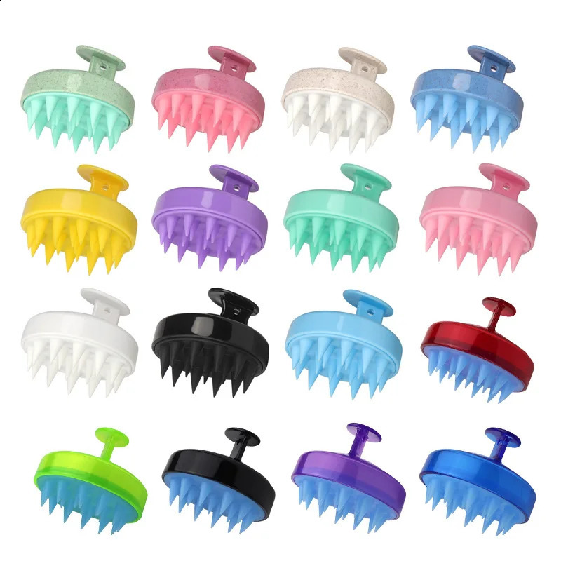 Silicone shampoo brush scalp massage comb hair cleaning comb body massage brush shower brush salon hairdressing tools 240920