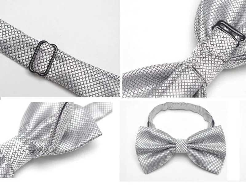 Venda Mens Gravata Solid Tie Gro Colored Plain Tie M Wedding Tie Black and White Grey Y240925