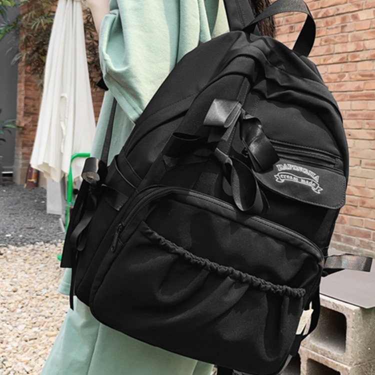 Designer backpack with high aesthetic value for girls, bow shaped backpack 2024 new model