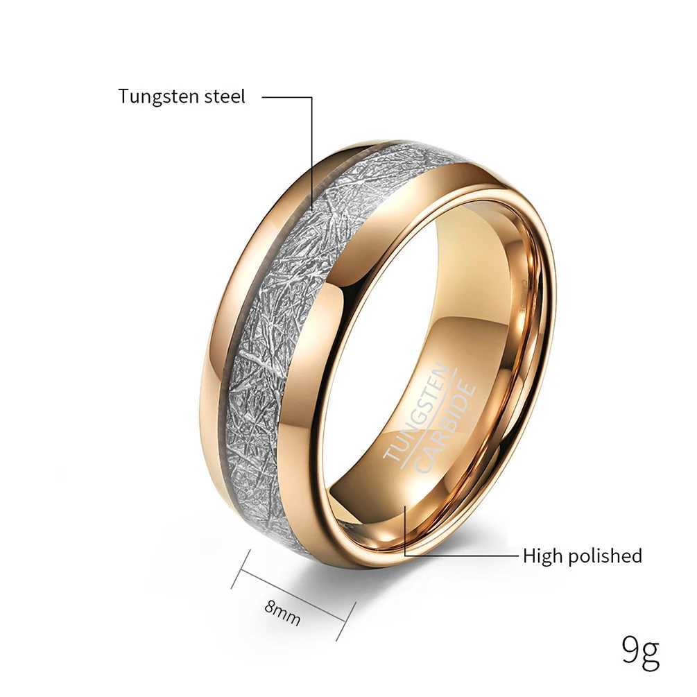 4mm/6mm/8mm rose gold colored tungsten carbide ring for mens wedding and engagement rings W240925