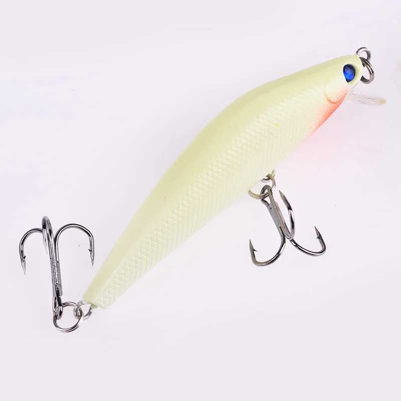 WDAIREN 3D Luminous Minnow Lures 8cm 8g Night Fishing Wobbler Crankbait Tackle Artificial Hard Bait Warped Bass Isca SwimbaitXJ250122