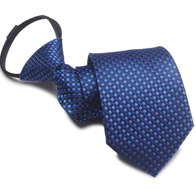 Easy Pl Lazy Tie 1 piece 7CM/2.75 inch Convenient Tie Business Leisure Navy Blue Series Y240925