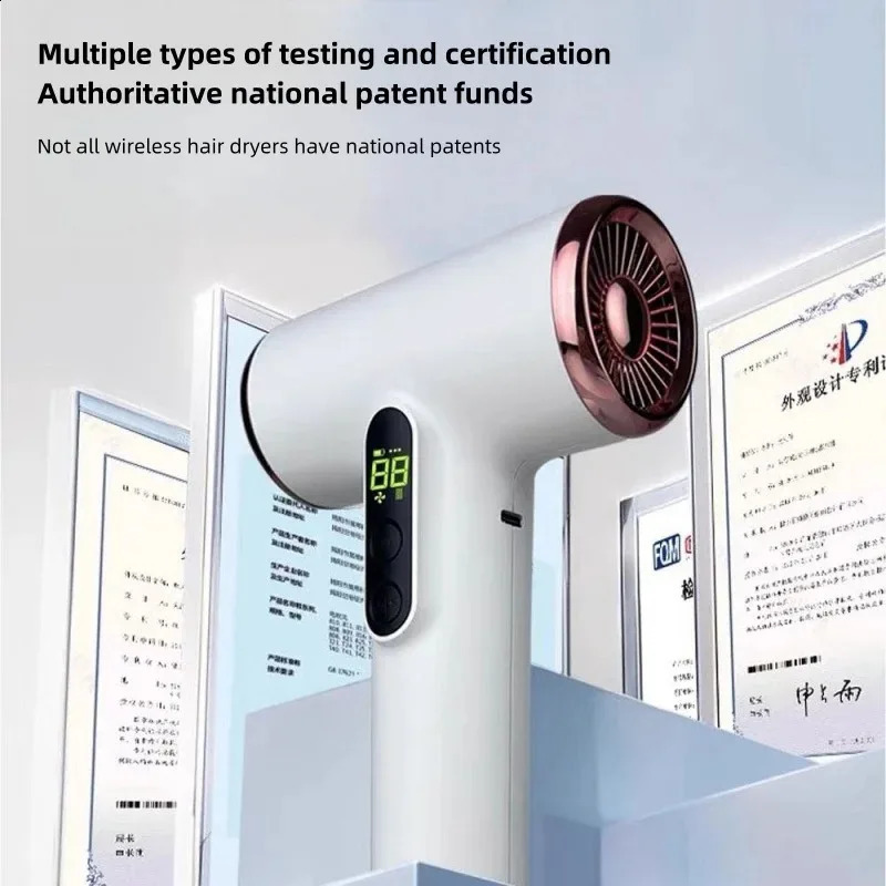 Selg Wireless Dryer 30000 Rpm High-Speed Cold Warm Wind Childrens Home Dormitory Travel Protable USB Charging Hair 240914