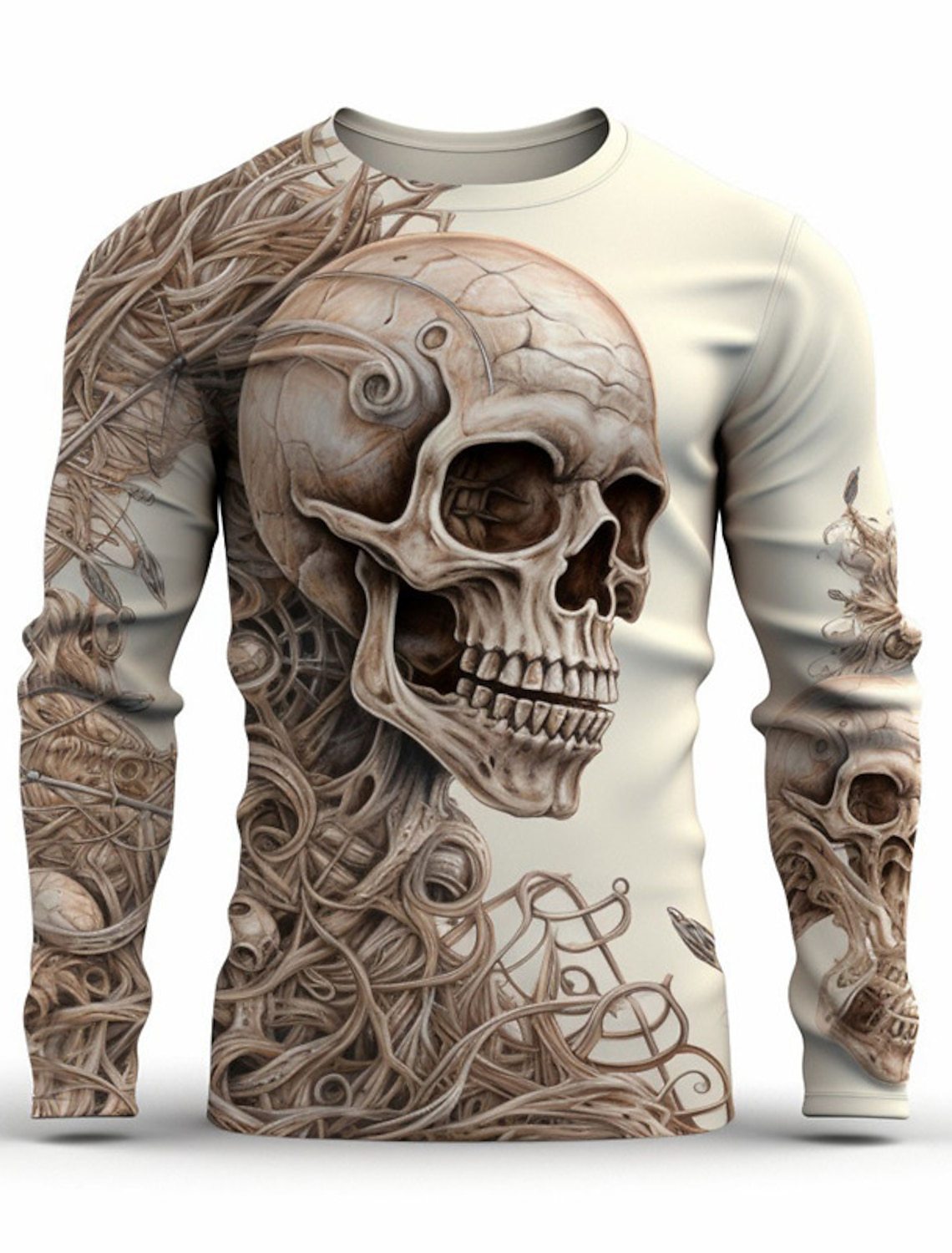 Men's Halloween Skull Print Long Sleeve Pullover dh910320090