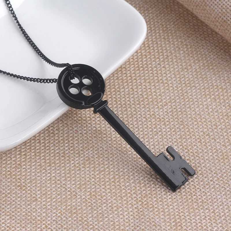 Halloween Coraline The Secret Door Charms Necklace Figure KEY Skeleton Props Neil Gaiman Cosplay Jewelry WholesaleX240924