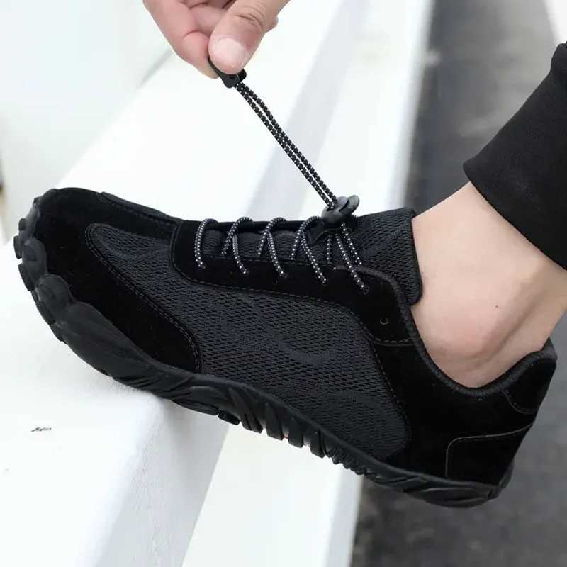 New mens and womens hiking shoes mens wide shoes breathable mesh barefoot wide toe shoes womens flat hiking M240924
