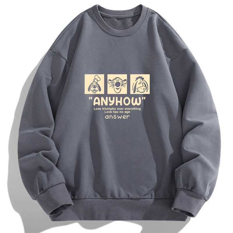 New Sweatshirt Men Autumn Spring Long Sleeved T-shirts Man Print Hoodies Round Neck Pullover Fashion Hip Hop Top Mens ClothingX240925
