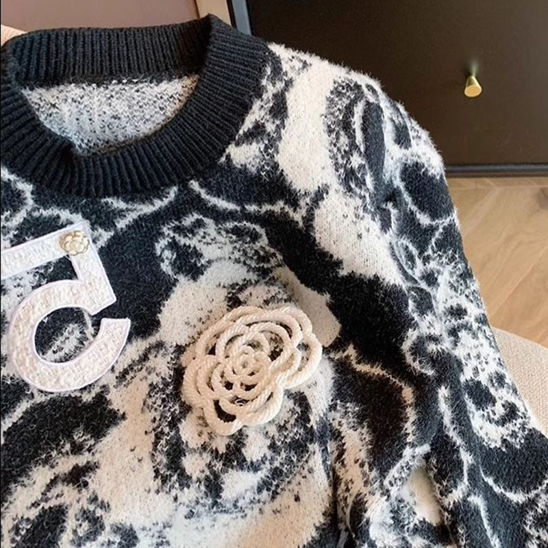 Vintage ral Pullovers Loose O Neck Knitwear Jumper Female Sweater Autumn Long Sleeve Knit top Women's clothes