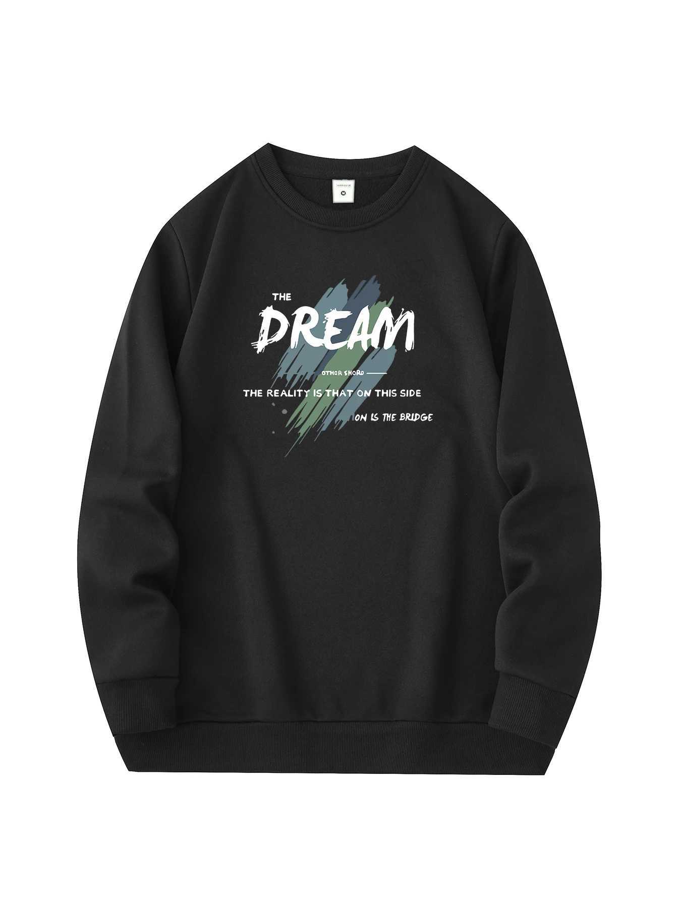 Mens new fashionable round neck sweater casual and daily comfortable round neck sweatshirt letter printing mens jacketX240925