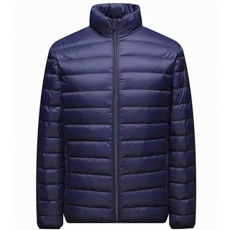 2023 Autumn/Winter New Mens Solid Classic Casual Cotton Coat Solid Warm Stand up Collar Cotton Coat Y240925