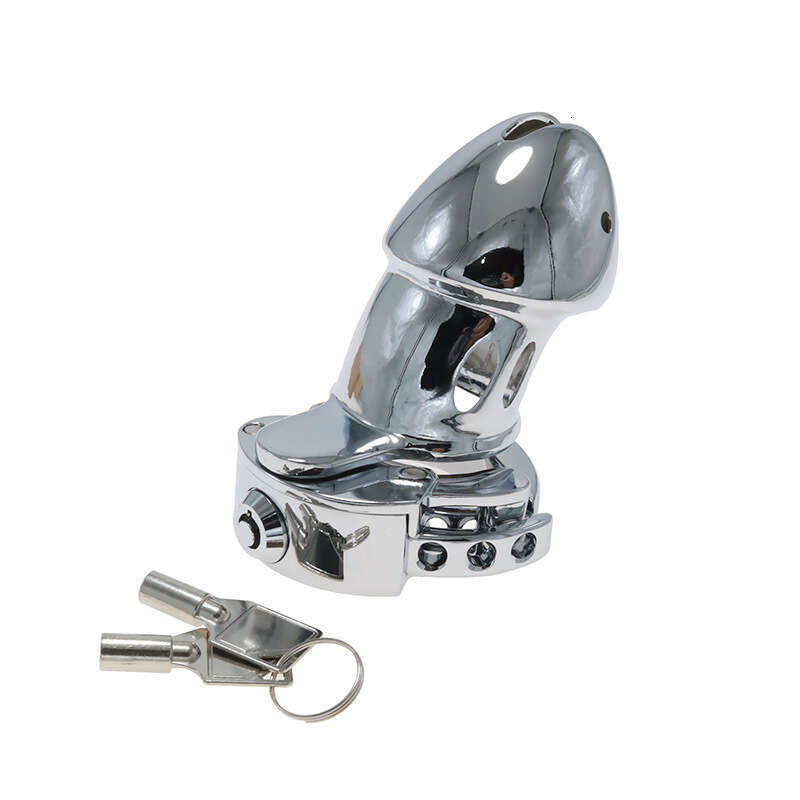 Colorful metal chastity lock CB penis cage chastity device SM sex tool variable snap ring integrated sex toy for men