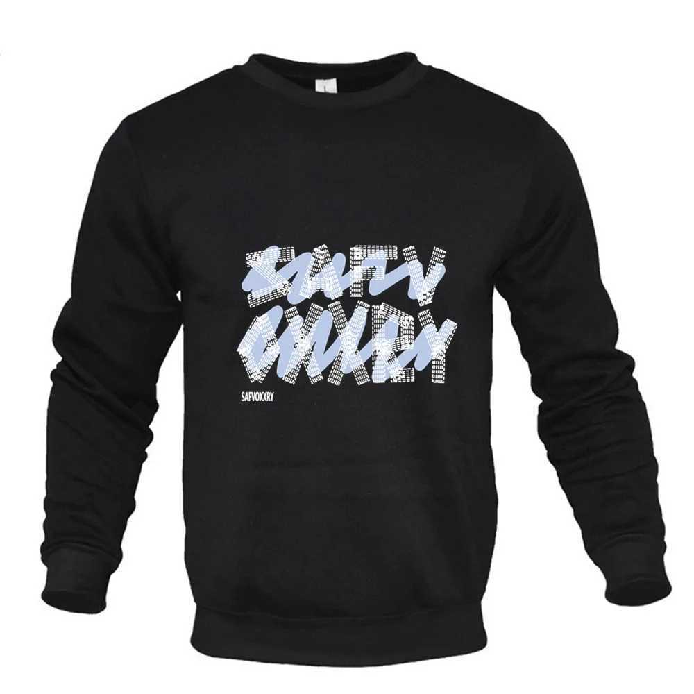 New Autumn Mens Sweatshirt Pullover Solid Color Round Neck SAFV OXXRV Print Sweater Mens Fashion Long Sweatshirt TopsX240925