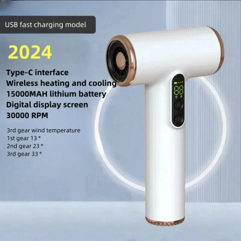 Selg Wireless Dryer 30000 Rpm High-Speed Cold Warm Wind Childrens Home Dormitory Travel Protable USB Charging Hair 240914