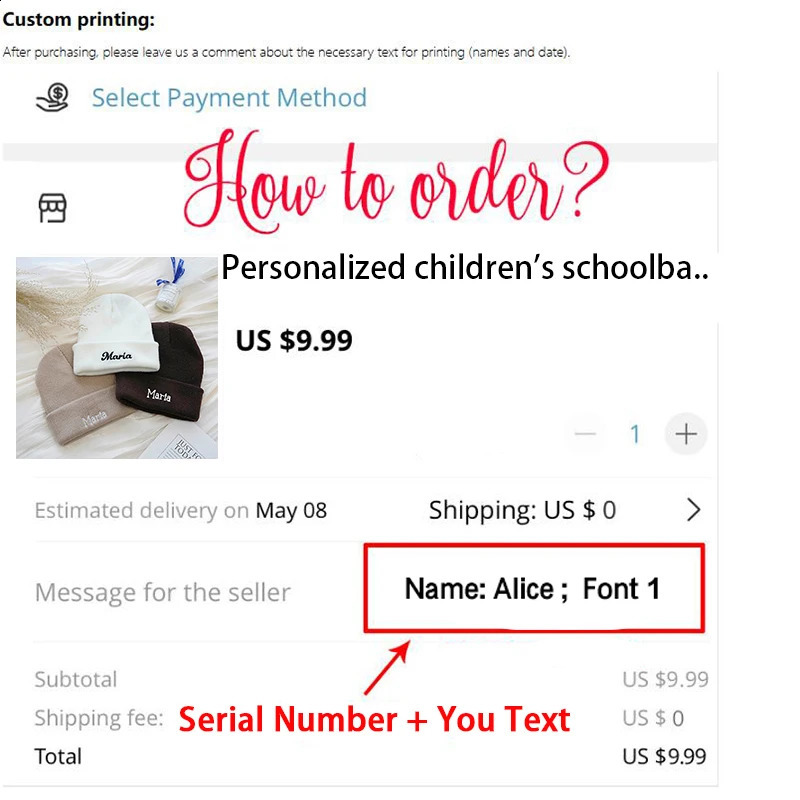 Personalized Embroidery Name Baby Bini Hat born Christmas Shower 240925