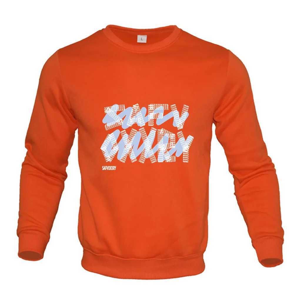New Autumn Mens Sweatshirt Pullover Solid Color Round Neck SAFV OXXRV Print Sweater Mens Fashion Long Sweatshirt TopsX240925