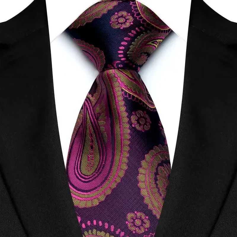 Luxury 8CM Mens Necktie Red Color Dot Stripes Solid Paisley Tie For Man Gro Jacquard Woven Neck Tie For Business Wedding Party X2504076