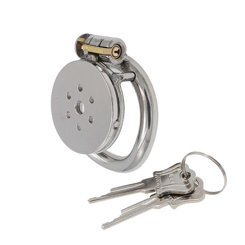 Colorful flat plate round hole chastity lock cage, men's chastity device, alternative restraint, sex tool, worn abroad, cross-border