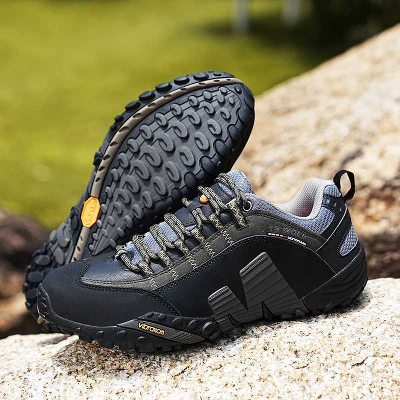 Outdoor ShoesHIKEUP Hiking Shoes Men Anti-skid Outdoor Camping Sports Shoes Comfort Trekking Sneakers Breathable Trail Male Safety Footwear Z240924
