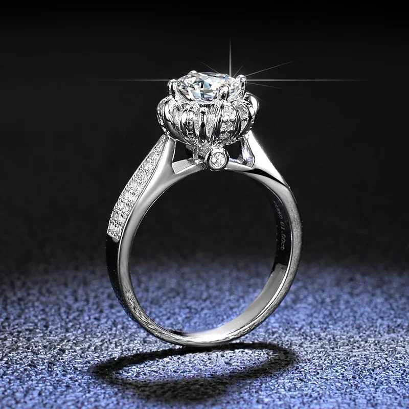 Womens Luxury PT950 Platinum Ring Eternal Wedding Ring Genuine GRA VVS 1 Carat Moissanite Diamond Ring Exquisite Jewelry W240925