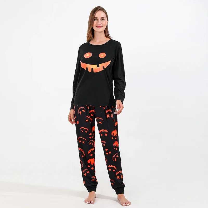 Family Matching Outfits Halloween Family Matching Outfits Pumpkin Print Pajamas Set Parent-child 2 Pieces Suit Baby Romper Soft Thick Pyjama Family Lo