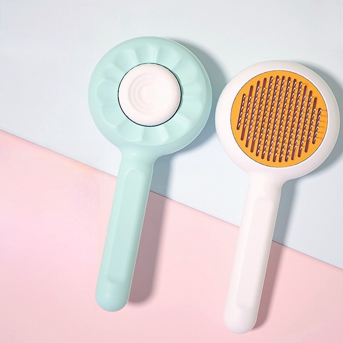 Halloween Pet flea comb dog cat comb floating hair removal brush one click hair removal comb