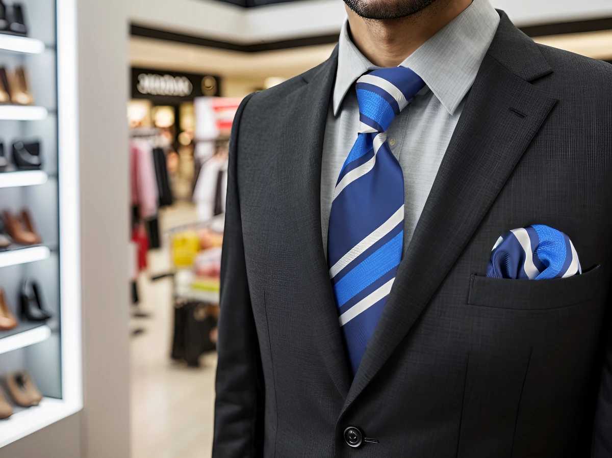 2024 New Extra Long Mens Tie Set with Paisley Necklace and Pocket Square for Wedding Grey Gift Blue 160cm 63 Christmas Y240925