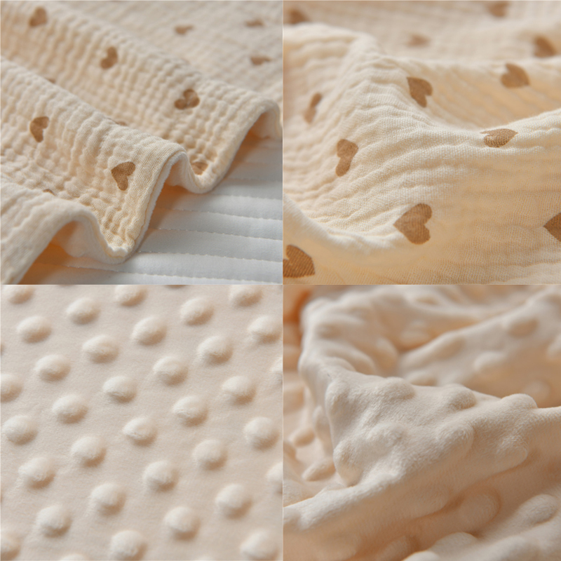 Baby Beanie Blanket Swaddle Blanket Soft and comfortable double polka dot backing, beautiful printed bed blanket for kindergarten crib decoration 27.5