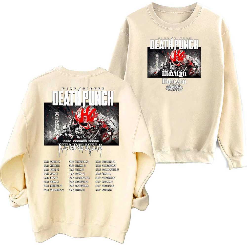 Five Finger Death Punch 2024 Sweatshirt Harajuku Round Neck Long Sleeve Oversized Tops Fans Gift TopsX240925