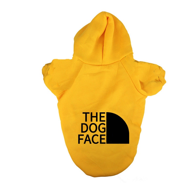 The Dog Face Hoodie Clothes Sweatshirt Warm Dog Sweater Dog Jacket Solid Color Dog Clothes Apparel with Hood Pet Clothes and Sweater Coat All in One S