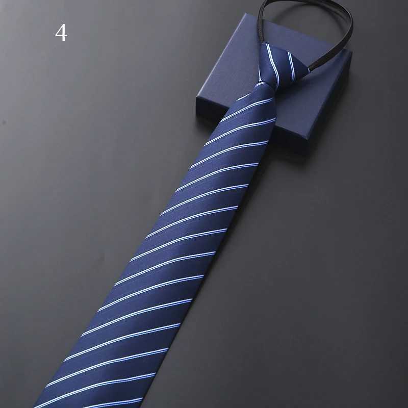 Lazy Zipper Mens Tie Business Formal Dress Wear Stripe Solid Color Zipper Necktie Wholes Gifts for Men Slim Skinny Tie X250407