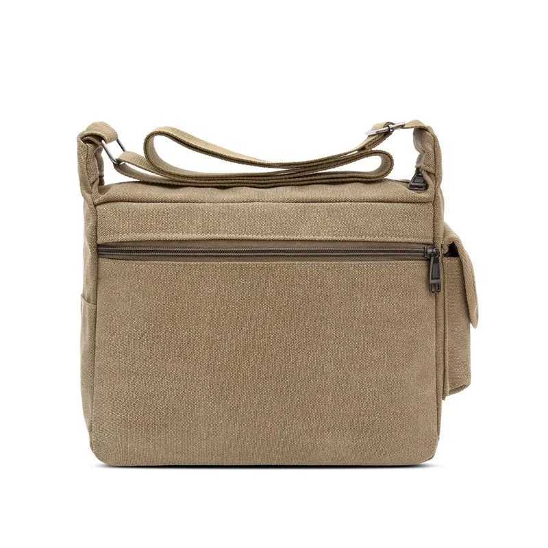 New Canvas Messenger Bag for Men Vintage Water Resistant Waxed Crossbody Bags Briefcase Padded Shoulder Bag for Male Handbag Z240924