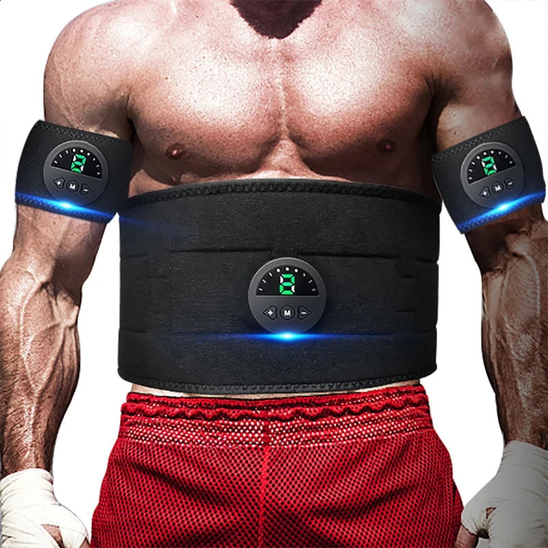 EMS electric abdominal slimming belt waist belt intelligent abdominal muscle stimulator abdominal trainer fitness and weight loss fat burning 240919
