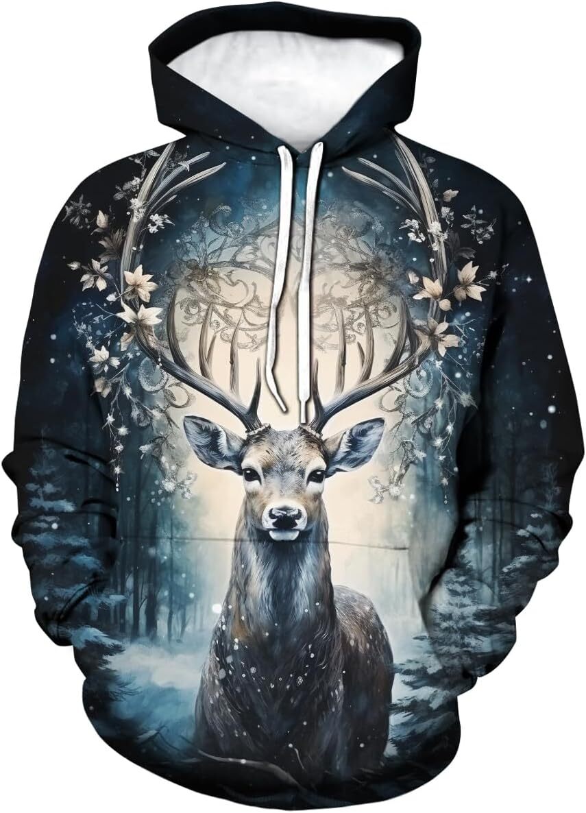 Hoodie for Mens Womens Unisex Christmas 3D Printed Hoodies Fashion Casual Kangroo Pocket Pullover Sweatshirt Graphic Hoodies sweatshirt Pullover Long 