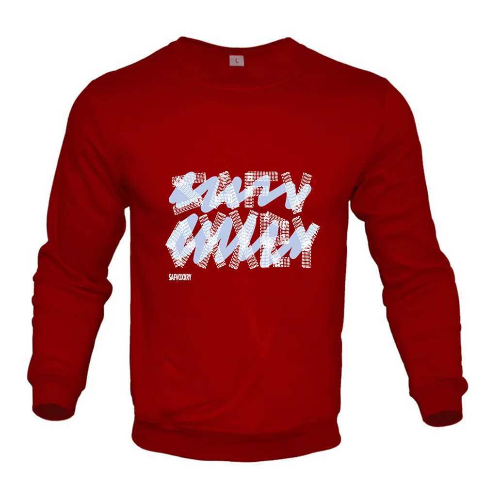 New Autumn Mens Sweatshirt Pullover Solid Color Round Neck SAFV OXXRV Print Sweater Mens Fashion Long Sweatshirt TopsX240925