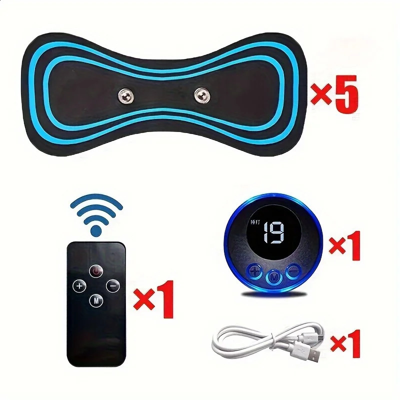 Electric Neck Massager Muscle Massage Stimulator Low Frequency Instrument Back Cervical Calf Patches Joints Relief Body 240919