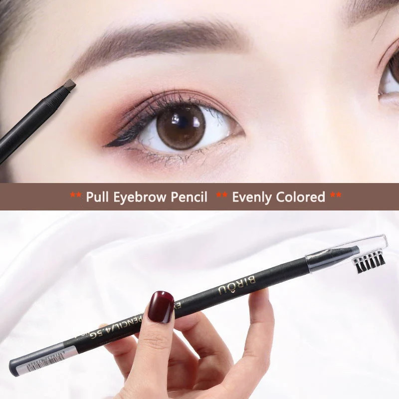 5PCS Haozhuang Eyebrow Pencil Brown Wholesale Cosmetic Pencil Natural Waterproof Long-Lasting Tattoo Brush Makeup Set Beauty 250222