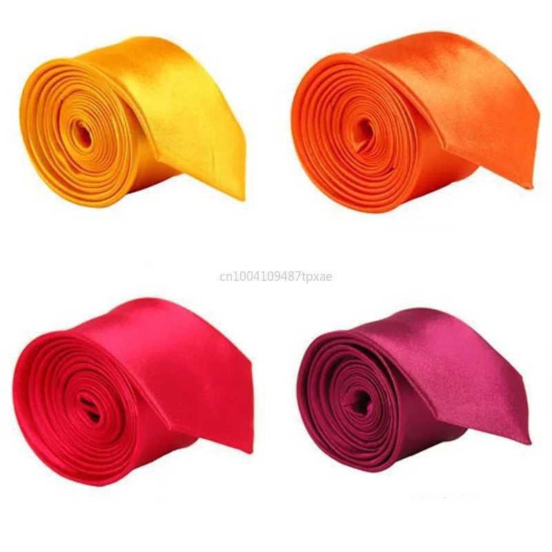 Fashionable narrow casual arrow slim red collar ultra-thin black tie mens 5cm accessory party formal tie simple Y240925