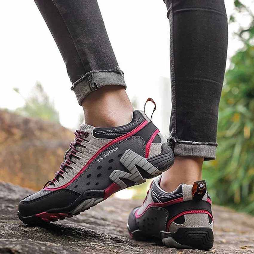 Outdoor Couple Trekking Shoes High Quality Waterproof Men Hiking Shoes Mountain Boots Woodland Hunting Tactical Women Sneakers M240924