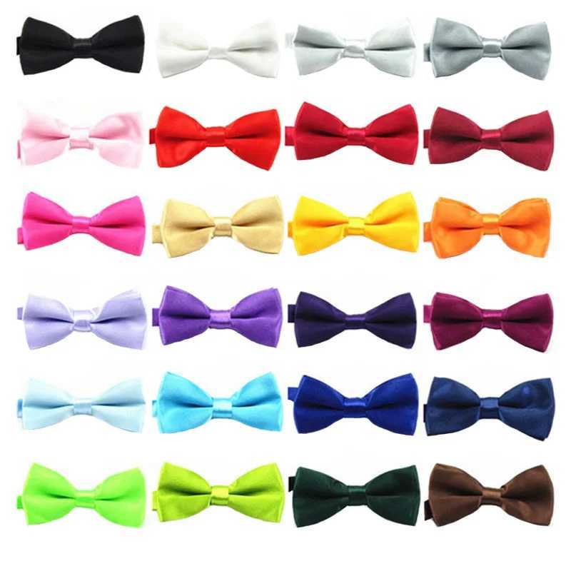 Childrens Bow Baby Boy Clothing Accessories Solid Color Gentlemans Shirt Collar Bow Color Cravats Gift Y240925