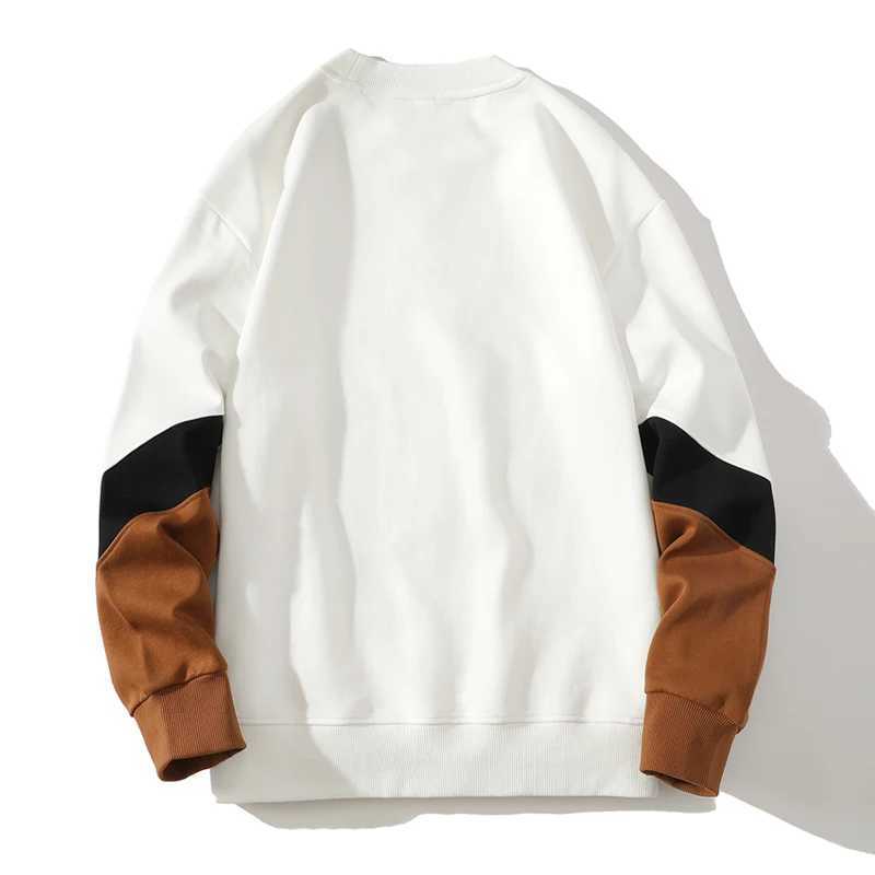 2023 Mens Multicolor Coats Round Neck Sports Streetwear Clothing Loose patchwork Sweatshirts Men OversizedX240925