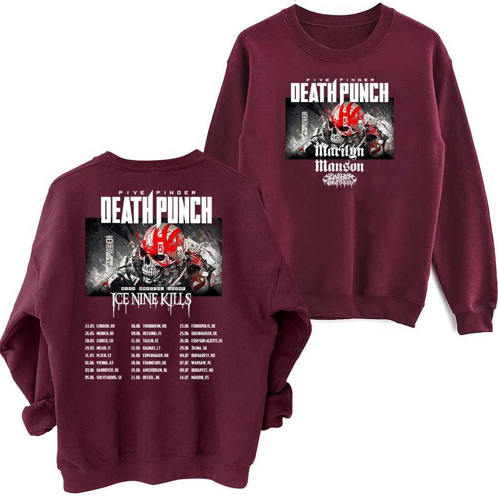 Five Finger Death Punch 2024 Sweatshirt Harajuku Round Neck Long Sleeve Oversized Tops Fans Gift TopsX240925