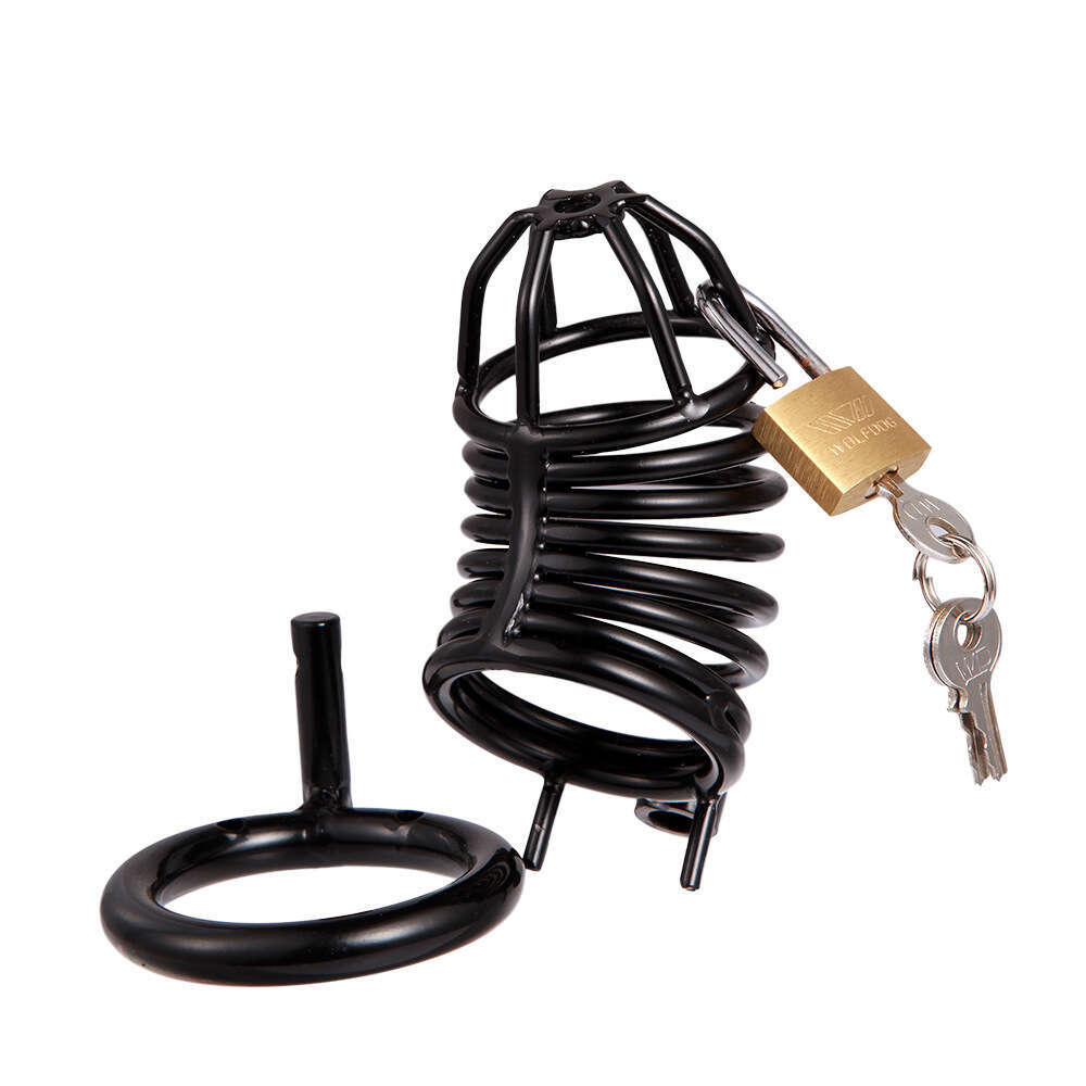 Colorful metal chastity lock, male chastity device, penis cage, CB device, sex toy, SM adult toy, male
