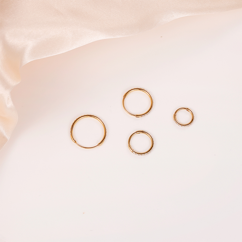 TUPMI 20G Nose Ring Hoop 316L Surgical Steel Nose Hoop 14k Gold CZ Handmade Stainless Steel Cartilage Earrings Tragus Helix Hoop Nose Rings Piercing J
