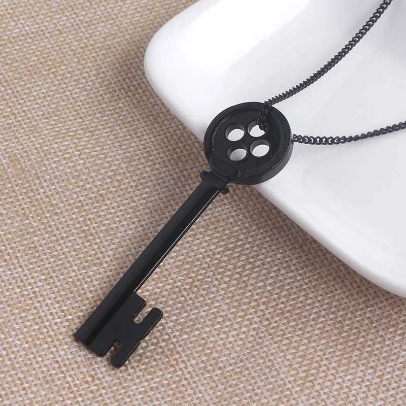 Halloween Coraline The Secret Door Charms Necklace Figure KEY Skeleton Props Neil Gaiman Cosplay Jewelry WholesaleX240924