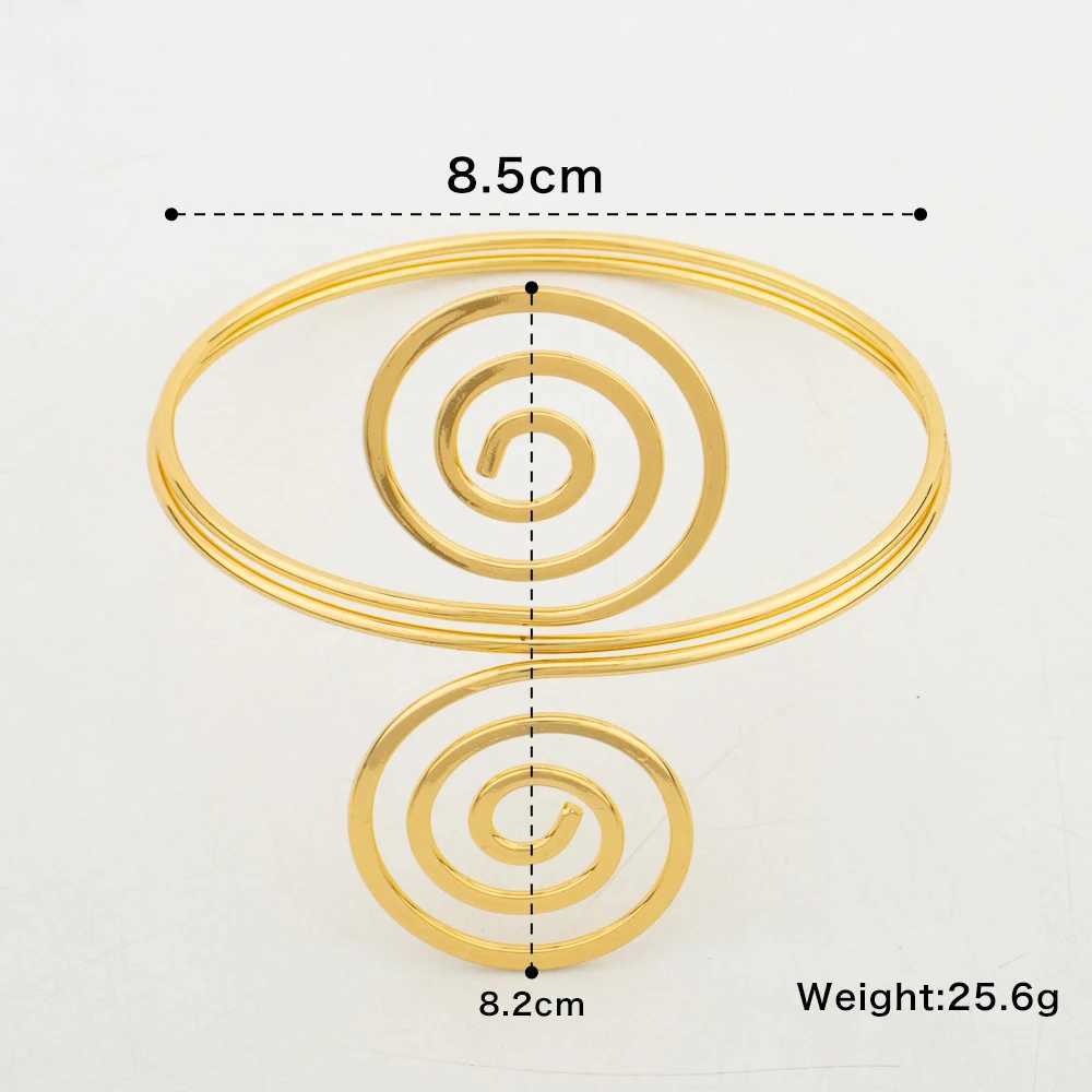 Bohemia Large Bangle Armlet Jewelry Set for Ladies 18k Gold Color Cuff Armband Copper Adjustable Armlets Jewelry AccessoriesX240925