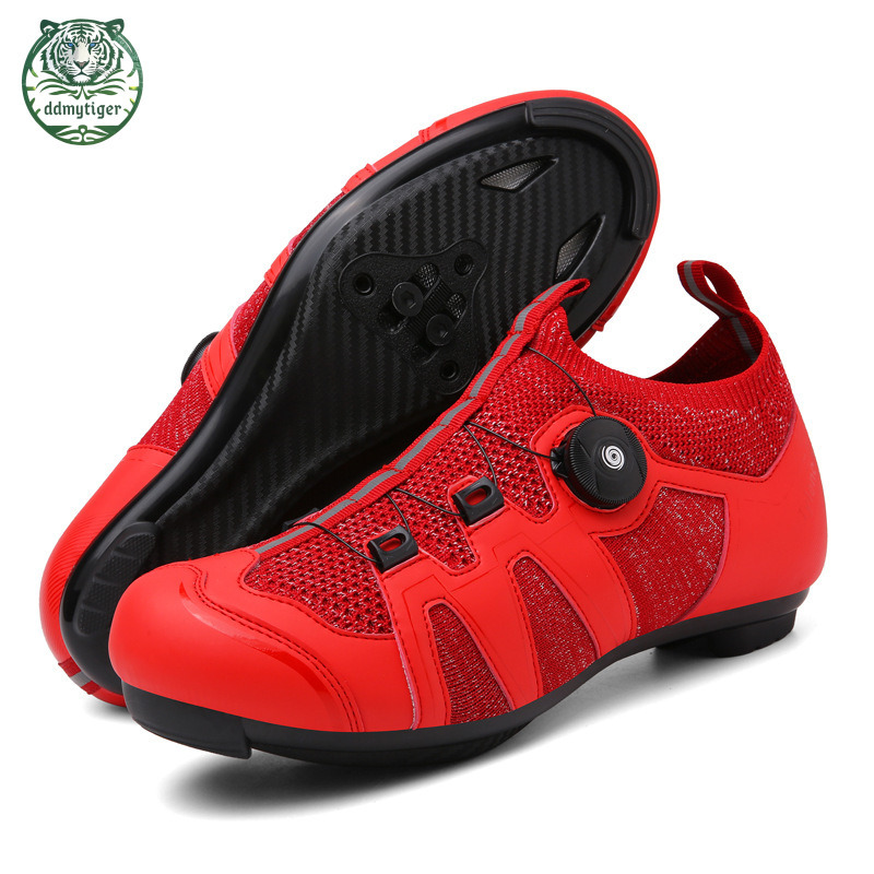 ddmytiger Large size outdoor mountain power bikes, road shoes, sports events, cycling high durability men's and women's lock shoes all black
