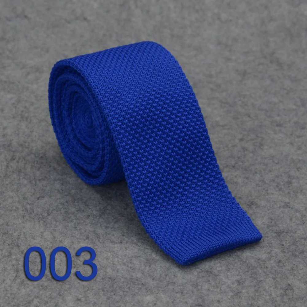 HUISHI ultra-thin fashionable mens knitted tie 5.5cm pure black gray blue Burgundy knitted tie Y240925